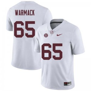 NCAA Men's Alabama Crimson Tide #65 Chance Warmack Stitched College Nike Authentic White Football Jersey YR17P07OQ